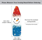 ZDCUSTOM Red Blue Snowman Ironing Board Cover 52"x13" Christmas Resist - Image 5