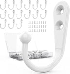 15-Pack Coat Hooks with 30 Screws | Heavy Duty Wall Mounted Hooks by ZAYBOD