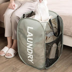 Larpur Pop Up Laundry Baskets, 2 Pack Mesh Laundry Hampers Collapsible Clothes - Image 6