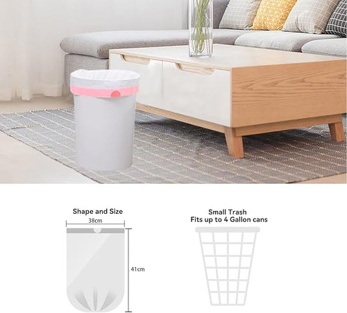 1.2 Gallon Small Trash Bags Drawstring, Mini Garbage Bags, 1.14Mil Thickness - Image 2