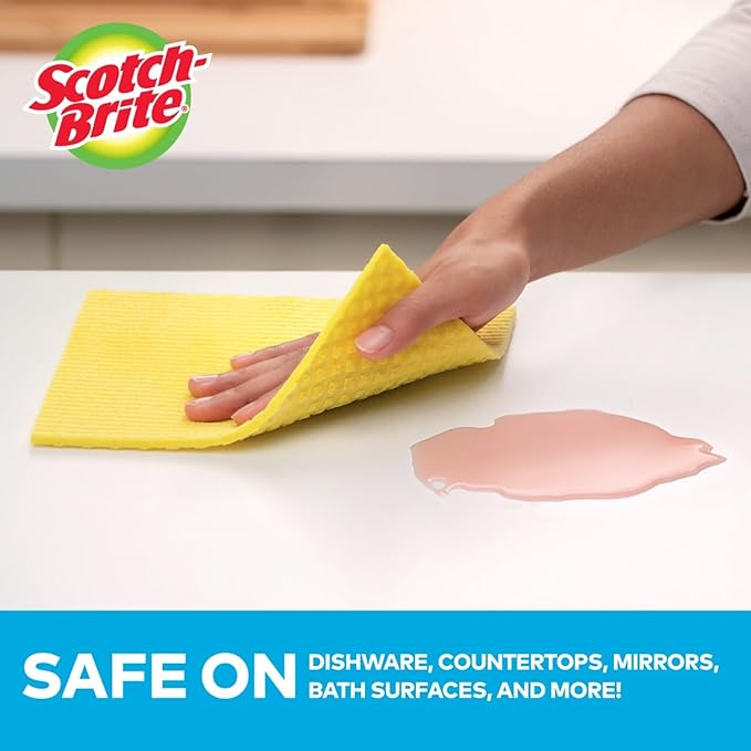 Scotch-Brite Sponge Cloth, Swedish Dish Cloths, Reusable Alternative to Paper - Image 3
