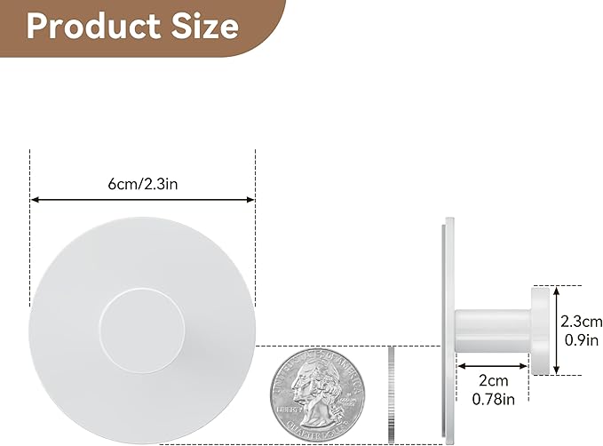 10 Pack Adhesive Wall Hook for Coat and Towel: Extra Sticky 12 LB, Stainless - Image 4