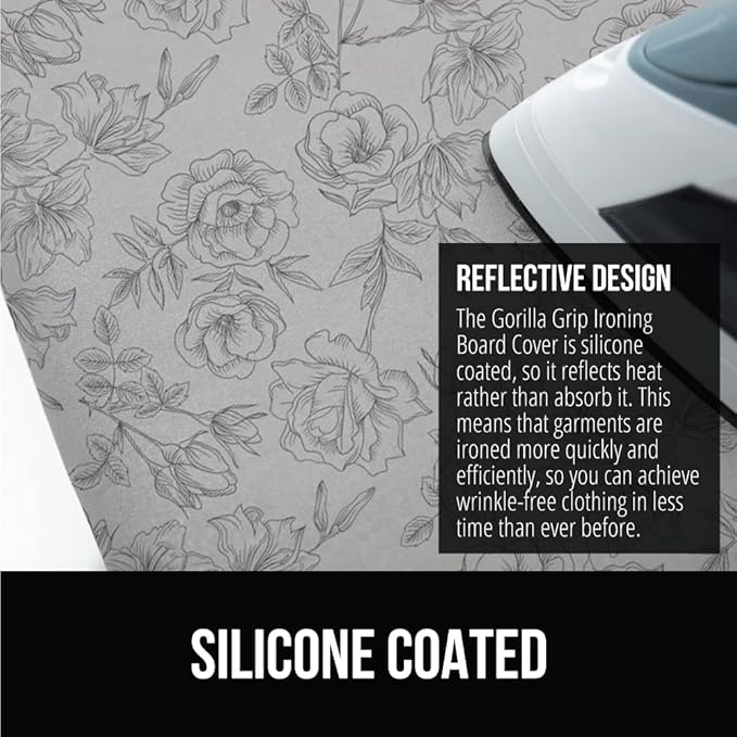 GORILLA GRIP The Original Ironing Board Cover and Pad, Silicone Coating - Image 4