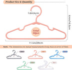 100 Pack Mix Color Kids Hangers 11.6 Inch - Image 2