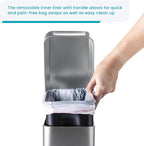 Home Zone Living 3-Pack 1.3 Gallon Small Bathroom Trash Can - Image 3
