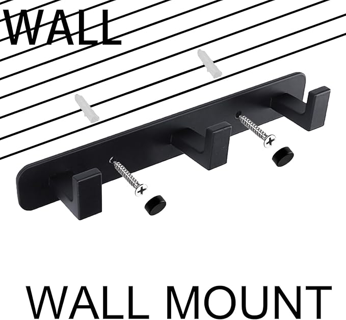 Coat Rack, Heavy Duty Stainless Steel 3 Tri Coat Hook Hanger, Wall Mounted Wall - Image 6