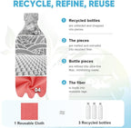 AIDEA Microfiber Cleaning Cloth Roll, 75PK Red, Reusable Paper Towels Tear Away - Image 4