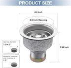 ZM Kitchen Sink Stainless Steel Deep Locking Basket Strainer - Image 5