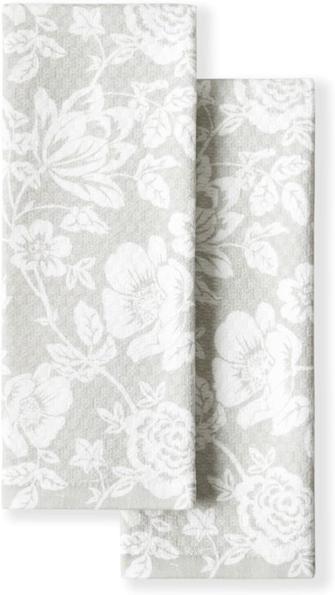 Martha Stewart Dual Purpose Kitchen Towel 2-Pack Set, Floral Vine by MarthaStewart