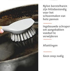 Full Circle Tenacious C Cast Iron Bamboo Dish Brush and Scraper – Durable - Image 4