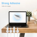 12 Pack Cable Clips, Znben Clear Cord Organizer Holder Adhesive Cord Management - Image 3