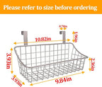 LeleCAT Basket with hook Grid Storage Basket, Hang it behind a door or on a - Image 2