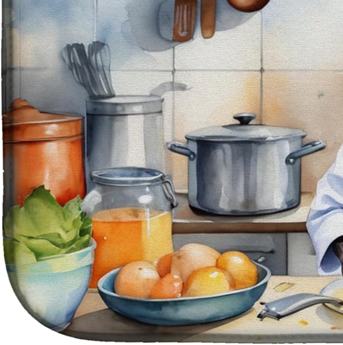 Caroline's Treasures DAC6231DDM Chinese Crested The Chef Dish Drying Mat - Image 4