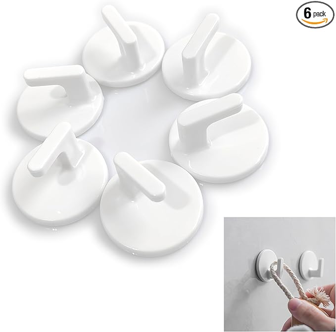 lightstar 6 Pcs Adhesive Plastic Hooks by LIGHTSTAR