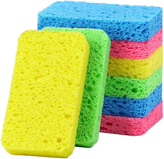 12 - Pack Non-Scratch Scrub Sponges - Sponges by Mainlyrunmakeupsuppliers