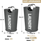 125L X-Large Laundry Basket, Freestanding Tall Clothes Hamper, Collapsible - Image 3