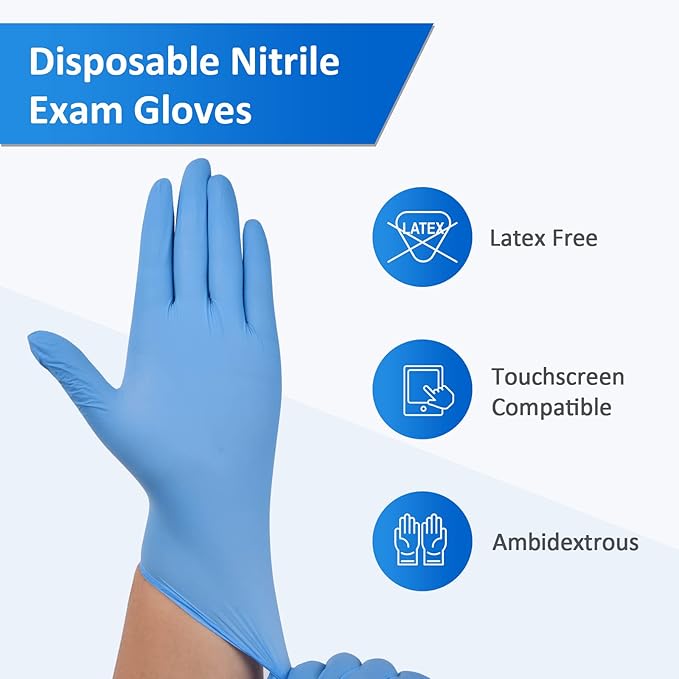 Schneider Nitrile Exam Gloves, 4 mil, Powder-Free, Latex-Free, - Image 2