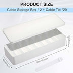 Tatuo 2 Pcs Cable Organizer Box - Image 2