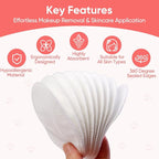 Large Oval Cotton Pads, Dual Textured Design, Ultra-Soft Cotton Oval - Image 2