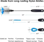 3-in-1 Stainless Steel Bottle Brush and Straw Cleaning Set, Long Handle Scrub - Image 4