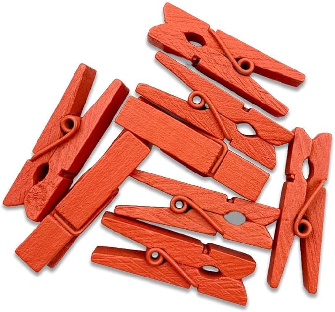 100pcs 35mm Natural Wooden Clips Photo Clips Clothespin DIY Wedding Party by Unknown
