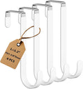 4 Pack Over The Door Hooks, Door Hanger Hook, Towel Hooks by Optish