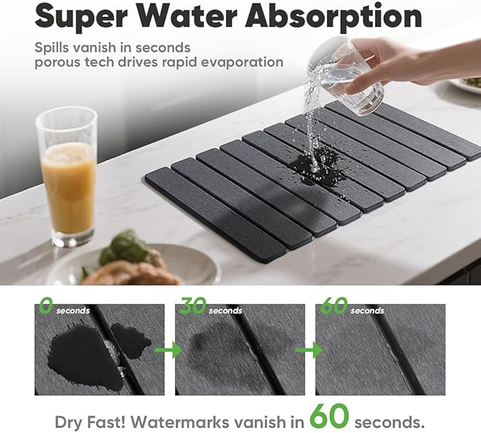 Stone Dish Drying Mat for Kitchen Counter - Image 4