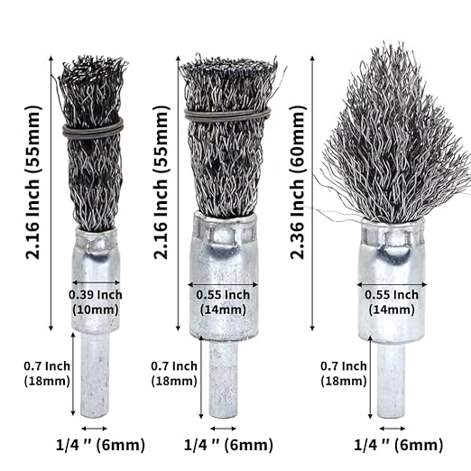 9-Piece Large Wire Brush Wheel Set - Image 2