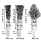 9-Piece Large Wire Brush Wheel Set - Image 2