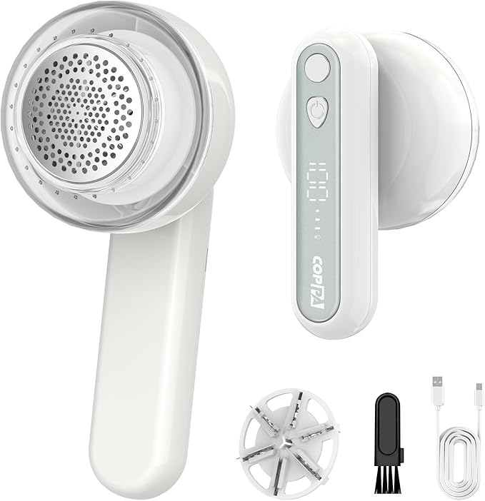 COPPA Lint Remover, LR-01 Remove Fuzz Lint USB-C Rechargeable 6 Blades & 3 by COPPA