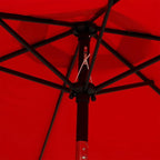 Blissun 7.5 ft Patio Umbrella, Yard Umbrella, Outdoor Market Umbrella with Push Button Tilt Crank (Red) - Image 3