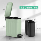 TIPGO Slim Bathroom Trash Can - Image 6