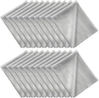 Microfiber Cleaning Cloths 20 Pack in Individual Vinyl Pouch, CKANDAY Glasses by CKANDAY