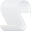 12 Pack 4-1/2 Inch White S Hooks by HiGift