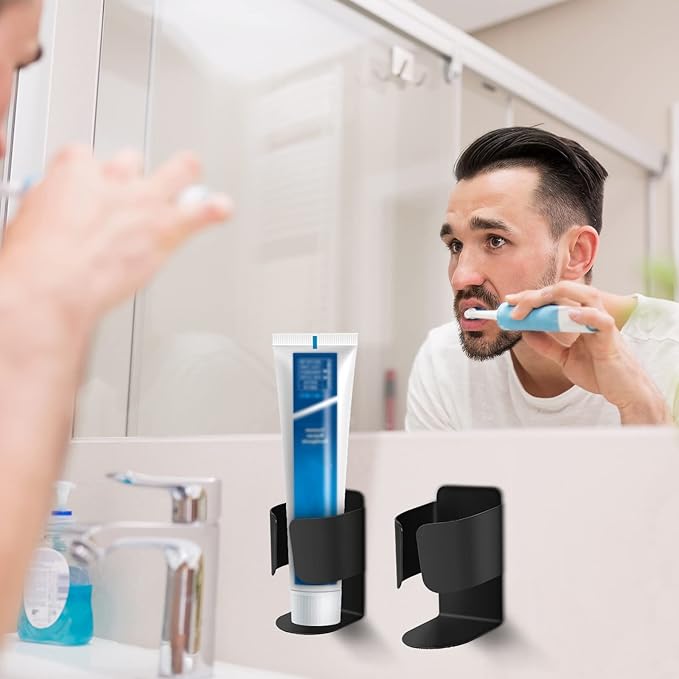 Electric Toothbrush Holder Wall Mount, 304 Stainless Steel Self-Adhesive - Image 5