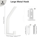 6 Pack Coat Hooks Wall Mount - Image 8