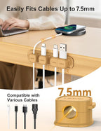6 Pack Magnetic Cable Clips, Laitver Cord Organizer Holder Strong Adhesive Desk - Image 7