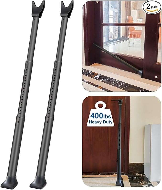 Door Security Bar, Rerishom Door Stoppers Security bar, Heavy Duty Door Lock by HuiQiuRerishomLtd