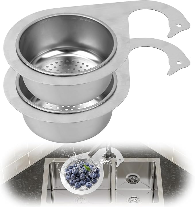 2pcs Swan-Shaped Drain Basket, Stainless Steel Sink Strainer Catcher by Unknown