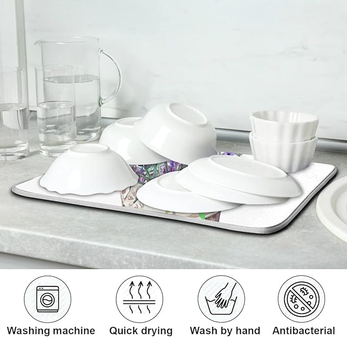 Absorbent Dish Drying Mat for Kitchen Counter - Image 7