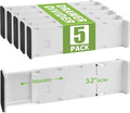 5 Pack Drawer Dividers 3.2" High Slim Organizers Expandable 10.8-17.9" by Unknown