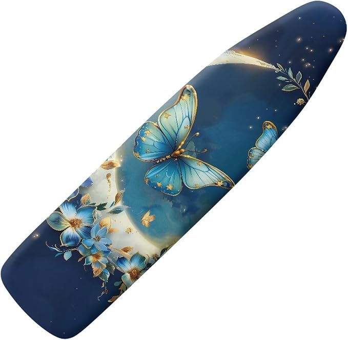 Butterfly Flower Ironing Board Cover and Padding 15 x 54 Non-Slip Ironing Board by Tongluoye