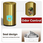 9 Liter/2.4 Gallon, Brass Small Trash can, Living Room, Bathroom，Restaurant - Image 3