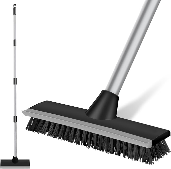SetSail Floor Scrub Brush with 51-Inch Long Adjustable Handle 2 in 1 Scrape by SetSail