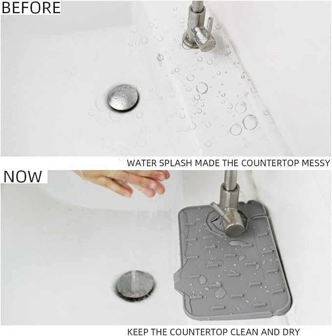 2-Pack Bytelive Silicone Sink Mat, Mini Sink Splash Guard and Soap Sponge Holder - Image 4