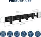 PMMASTO Coat Rack Wall Mounted, 5 "T Shaped Wall Hooks - Image 5