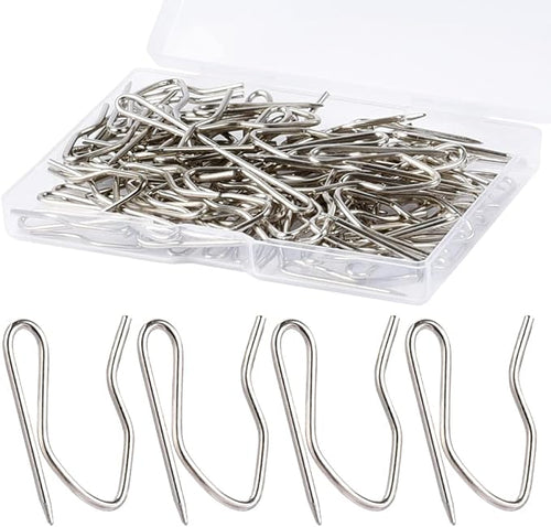 1.2 Inches Curtain Hooks, Sopito 58pcs Metal Drapery Pin and Hook by Sopito