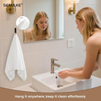 SEMAXE 6-Pack White Hand Towels - Image 5