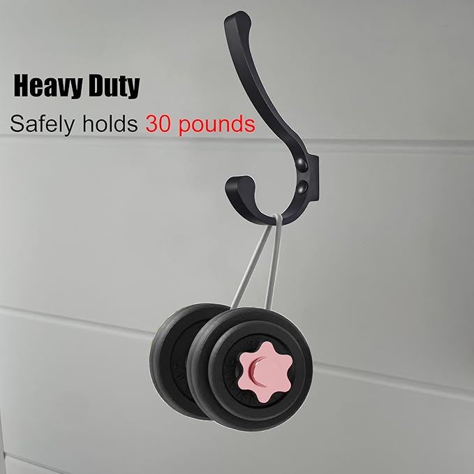 Coat Hooks for Wall, Heavy Duty Large Wall Hooks for Hanging Wall Mounted Metal - Image 5