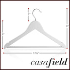 Casafield - 20 White Wooden Suit Hangers - Premium Lotus Wood - Image 5